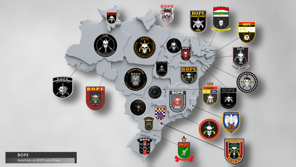 Mapa do BOPE pelo Brasil
